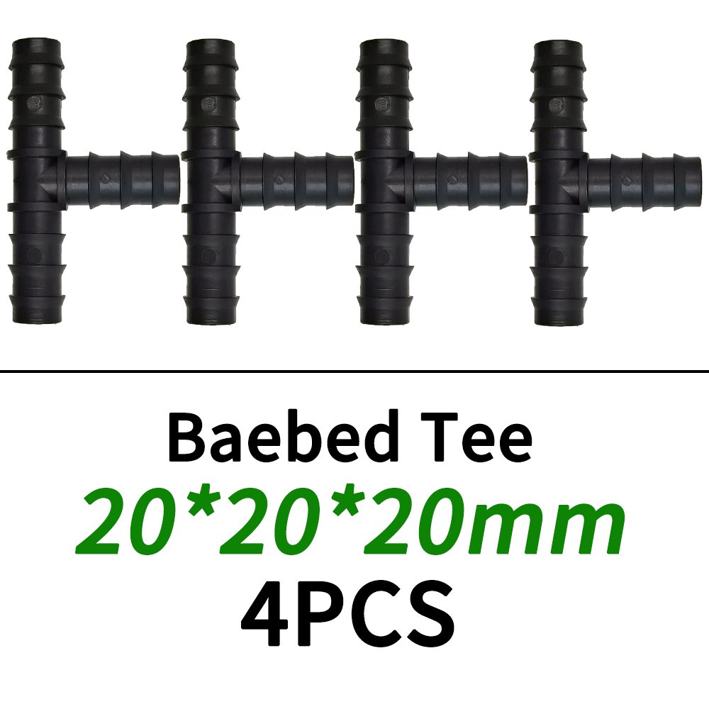 1/2" 3/4" Male Female Thread Connector To Barb 16mm 20mm 25mm PE Hose Adapter Tee Elbow Garden Irrigation Drip Watering System: Dark Grey