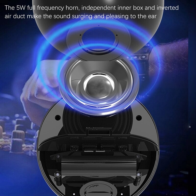 X10 Bluetooth Speaker Alarm Clock Night Light Multifunctional Audio With Radio