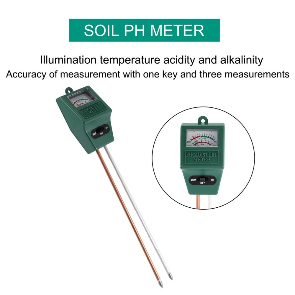 2 In 1 Bodem Hygrometer Dual-Probe Bodem Tester Tuin Vocht Bodem Ph Lichtintensiteit Meter Tester Tool