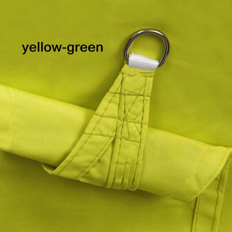 2*2*2m Dreieckige Polyester Regendicht Leinwand Sonnenschirm Netz Sonne Schutz Haus Hof Baldachin Sonne Sonnensegel markise Camping Schatten Tuch: Gelb-Grün