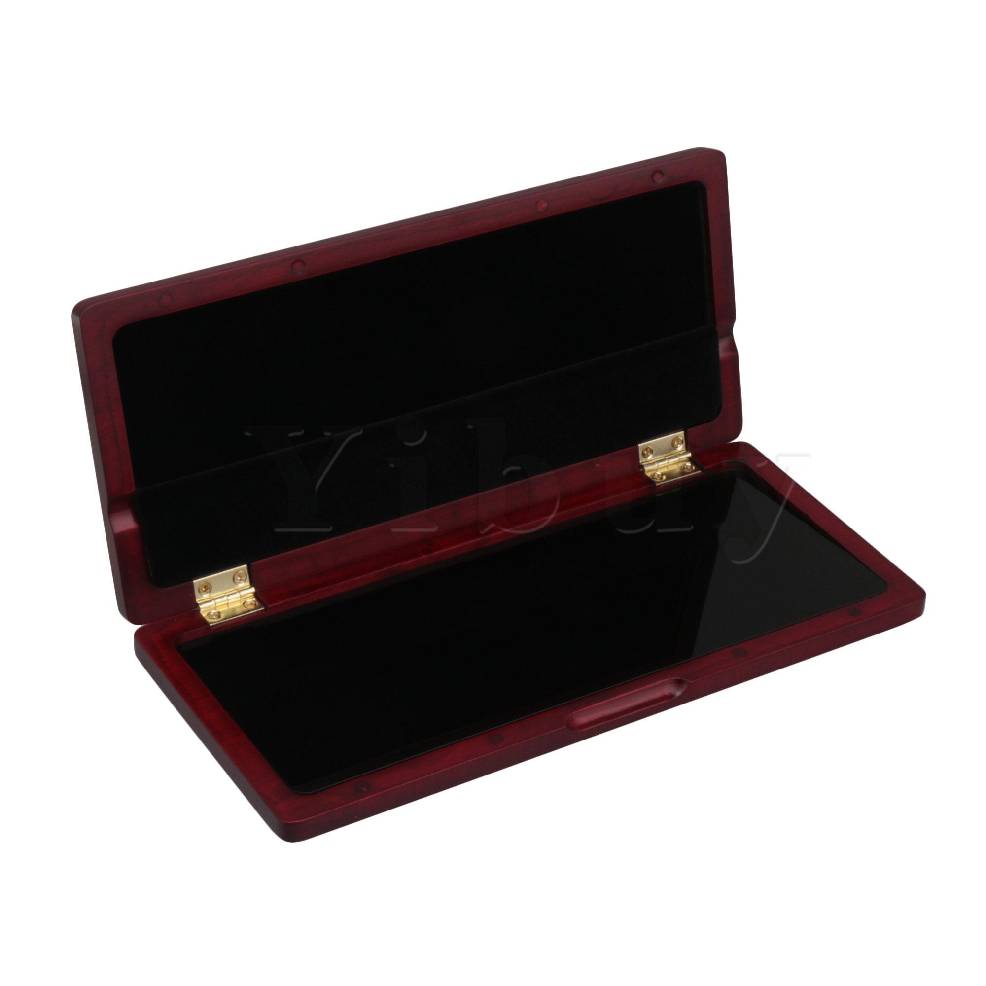 Yibuy-caja de lengüeta Oboe de Color madera roja, soporte de Lengüetas para paquete de 10 palos