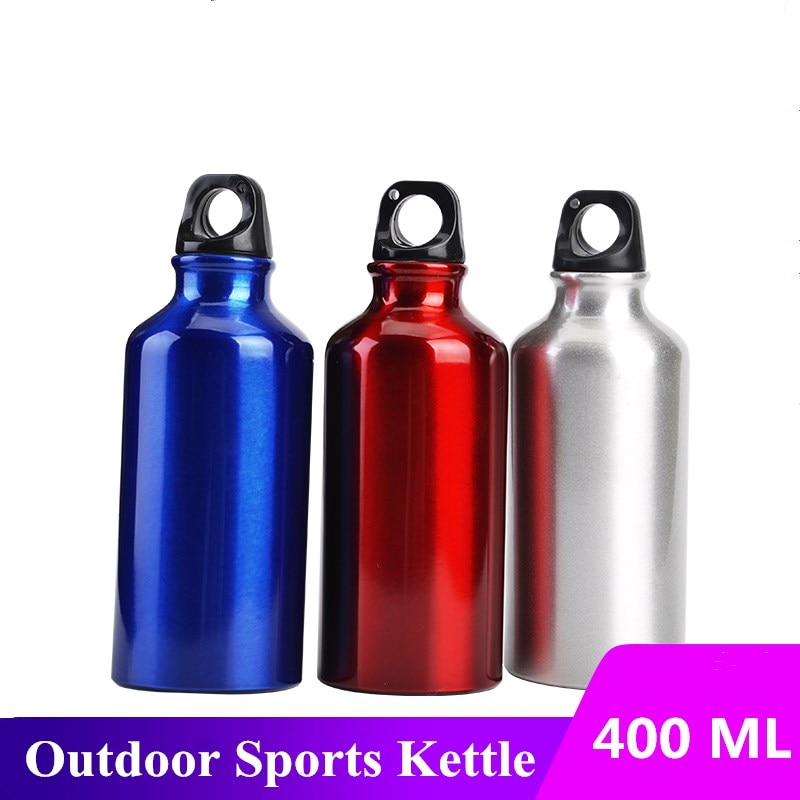 400 ml draussen Sport Wasser Wasserkocher tragbar Aluminium Single Schicht kalt Wasser Tasse Männer Frauen Reiten Wandern Camping Wasser Flasche