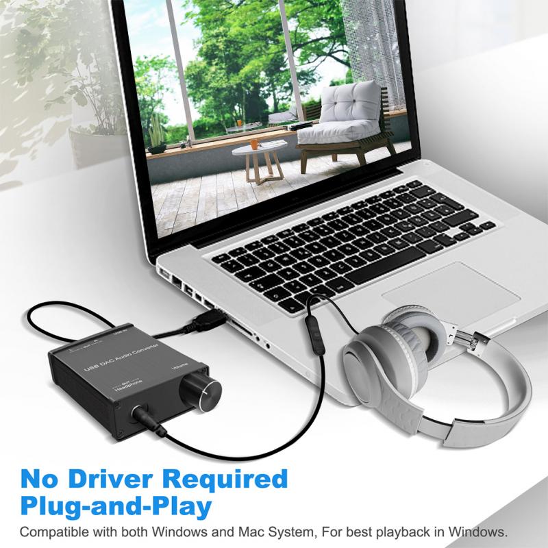 Draagbare Business Universele Kantoor Dac Decoder Ondersteuning Dolby Audio Converter Dts Optische Out Stereo Usb Digitaal Naar Analoog Studio