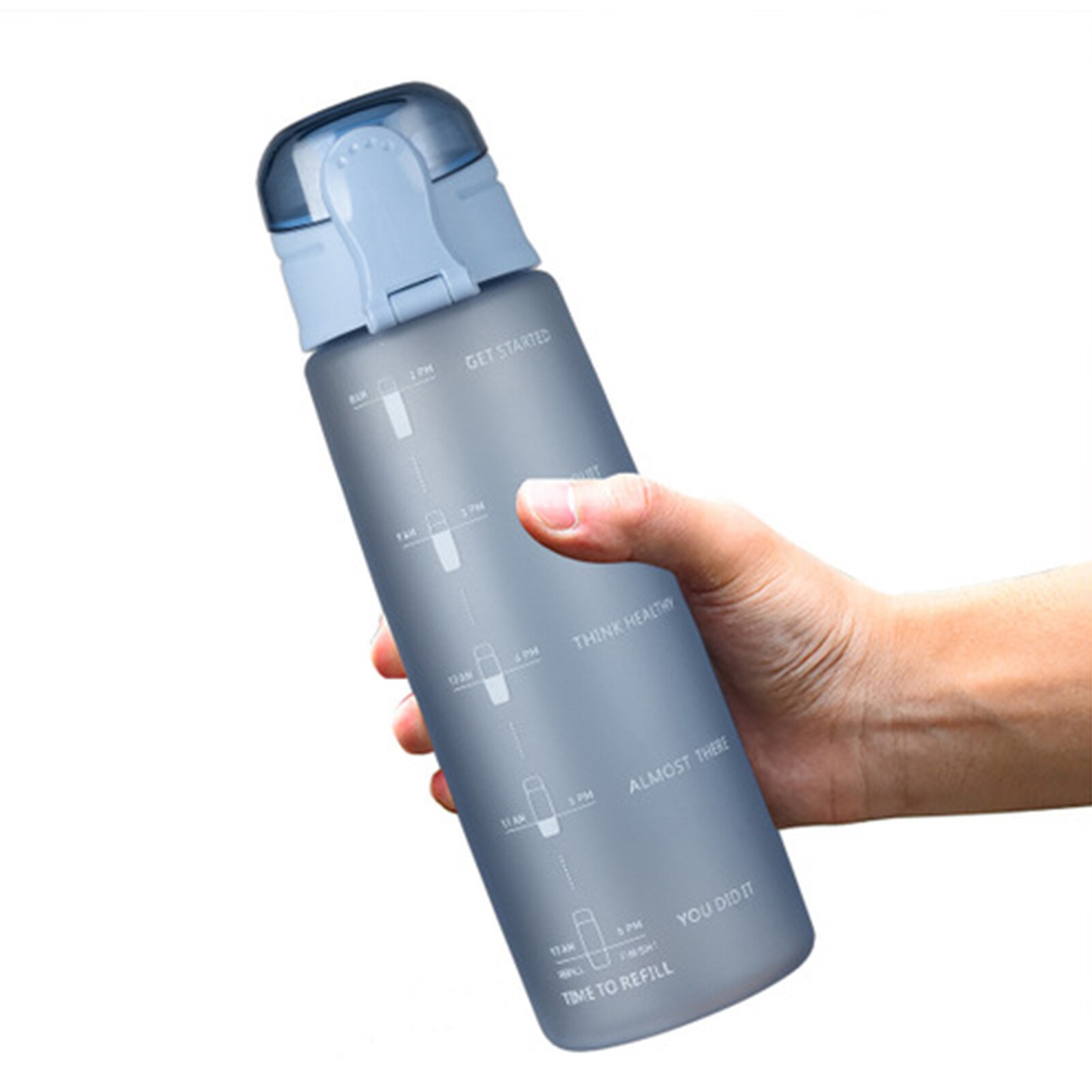 Sport Bottle Innovative Motivational 32OZ Space Cup Portable 1L water bottle with The spring-loaded dust cap for Cycling sports