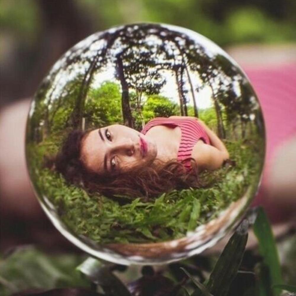 Photography Glass Crystal Ball 40/50mm Sphere Photography Lens Shooting Decor Artificial Clear Round Ball Photo Props K9N4
