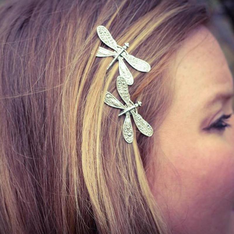 1pcs Popular Dragonfly Hairpins Bridal Headdress Wedding Accessories Dragonfly Hair Clip Hair