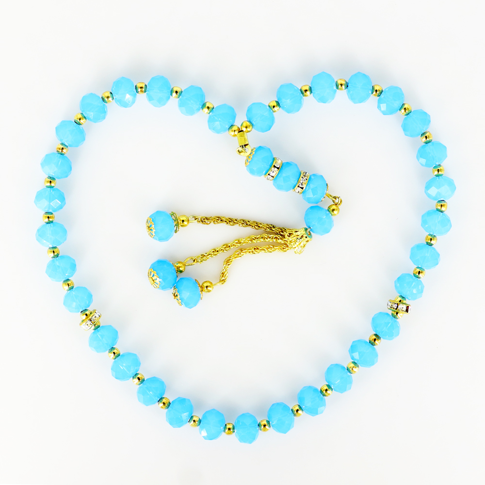 Tasbih perles de prière bracelet Islam musulman perle de prière Tasbeeh compteur Zikr chapelet perles Masbaha méditation Bracelets pour femme hommes: Clair