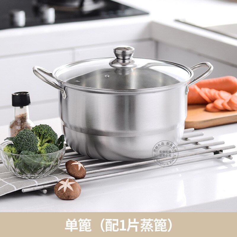 Double chaudière Vapeur, cuiseur à Vapeur, riz nouilles boulettes, acier inoxydable, micro-ondes, poisson, ustensile de Cuisine BY50ZG: Single grate