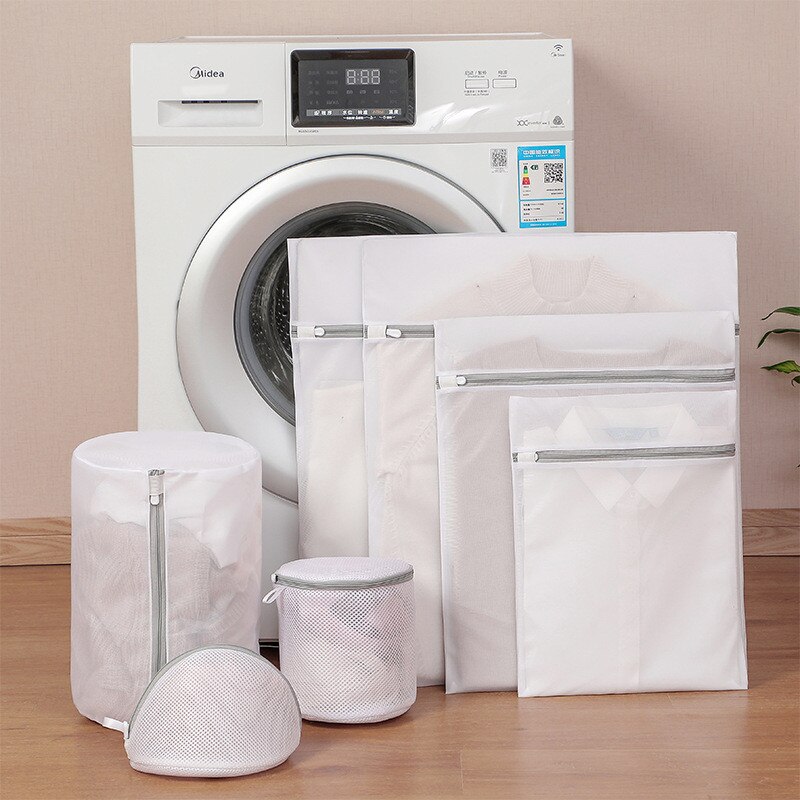7 pièces/ensemble sac à linge épais et mince sac en maille sous-vêtements ménagers épaississement soin et sac de lavage ensemble petits grands sacs à linge en filet