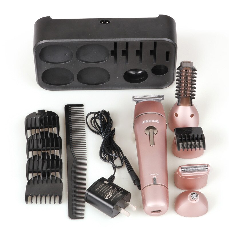 JINDING 5 in 1 Electric Hair Clipper Hair Trimmer Rechargeable Men Shaver Beard Multifunction Hair Cutting Machine