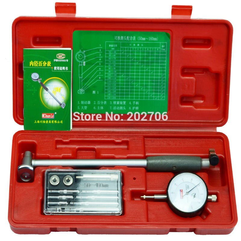 50-160mm Dial bore gauge Center Ring Dial Indicator Micrometer Gauges Measuring Tools