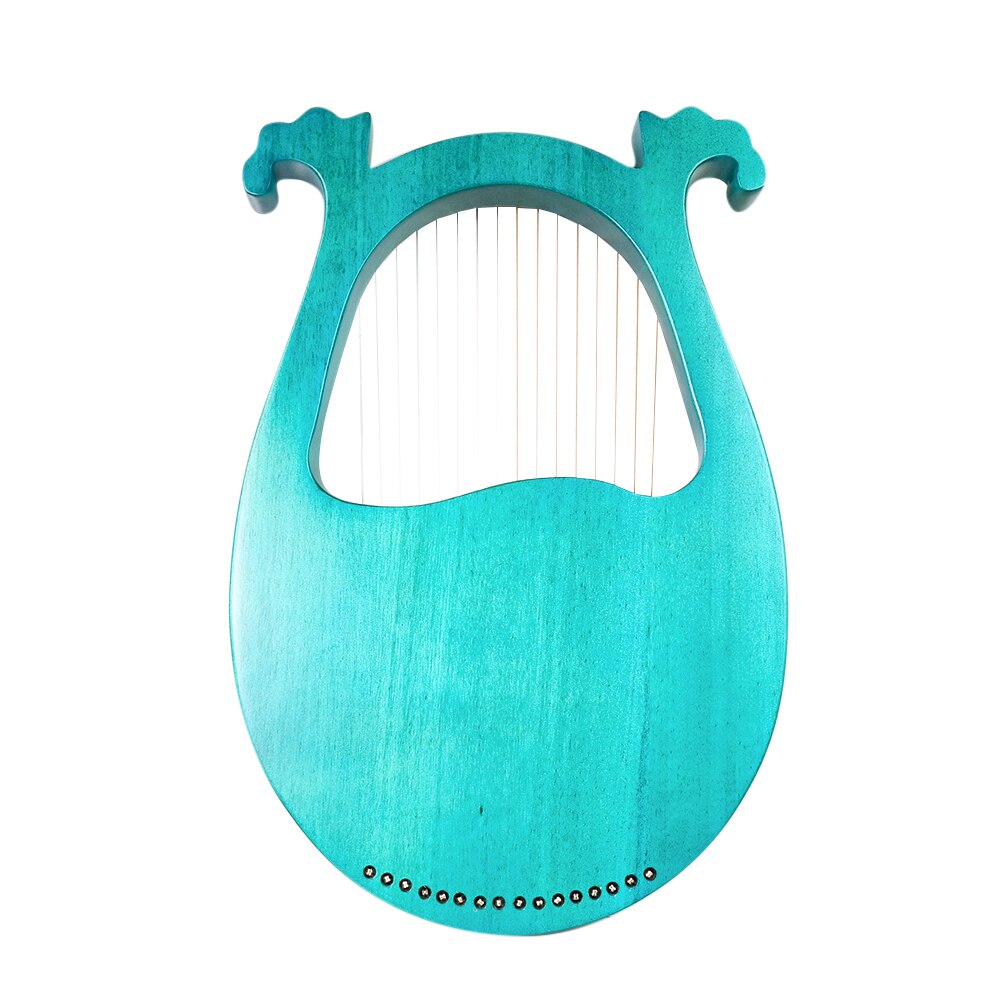 16 Strings Wooden Mahogany Lyre Harp Musical Instrument Piano Harp for Beginner with Tuning Tool Spare String Easy To Learn