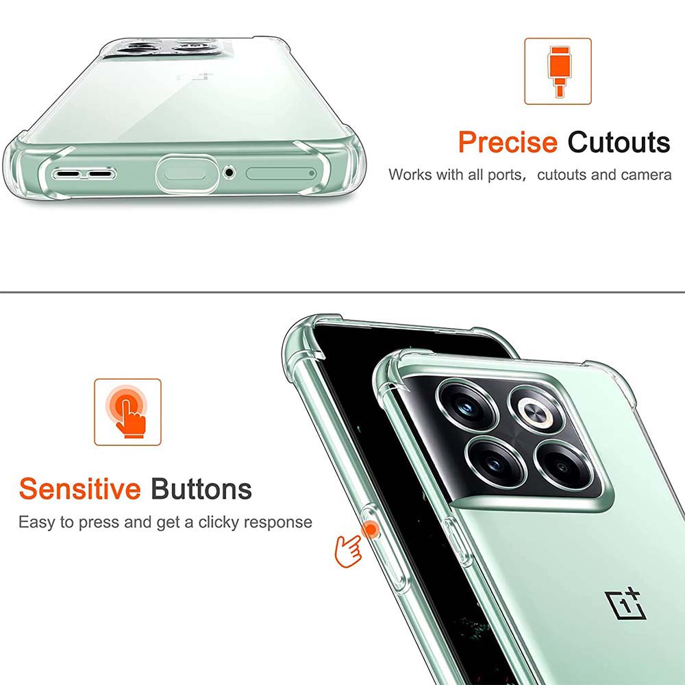 Funda transparente para OnePlus One Plus 8T 10T 10R 9R 11 9RT 11R 10 5 5T 6 6T 7 7T 8 9 Pro funda de teléfono de silicona suave gruesa a prueba de golpes