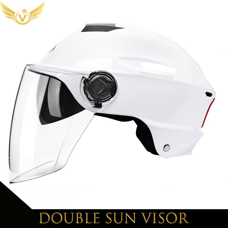 V Casco scooter elettrico proprietà V elicottero Caschi moto Cascata di sicurezza Soman Articoli urbani Donna Uomo Attrezzatura moto: marrone