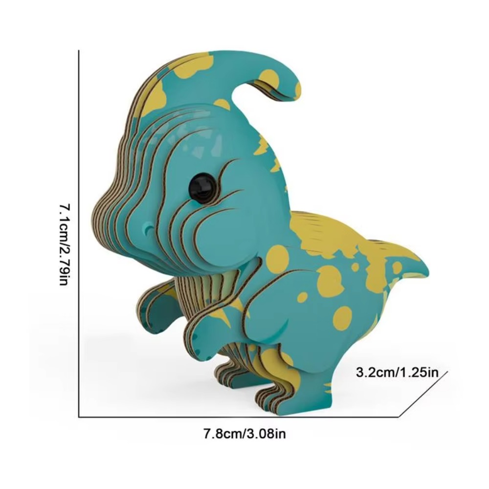 Dinosauro 3D Cartone Dinosauro Puzzle Montessori Assemblaggio Dinosauro Puzzle di carta 3D Modello animale di carta tridimensionale