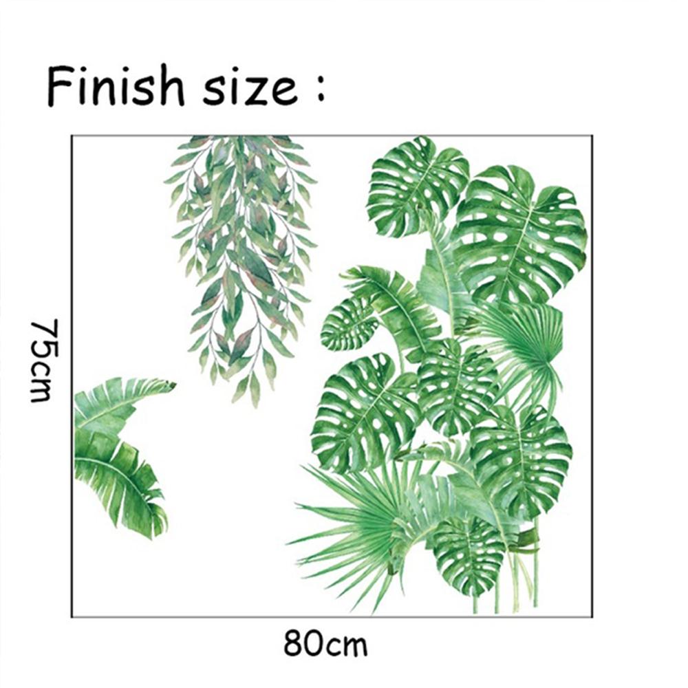 Durable Home Decor Living Room Wall Decal Plants Wall Papers TV Background Self-Adhesive Diy Mural Removable Adhesive PVC