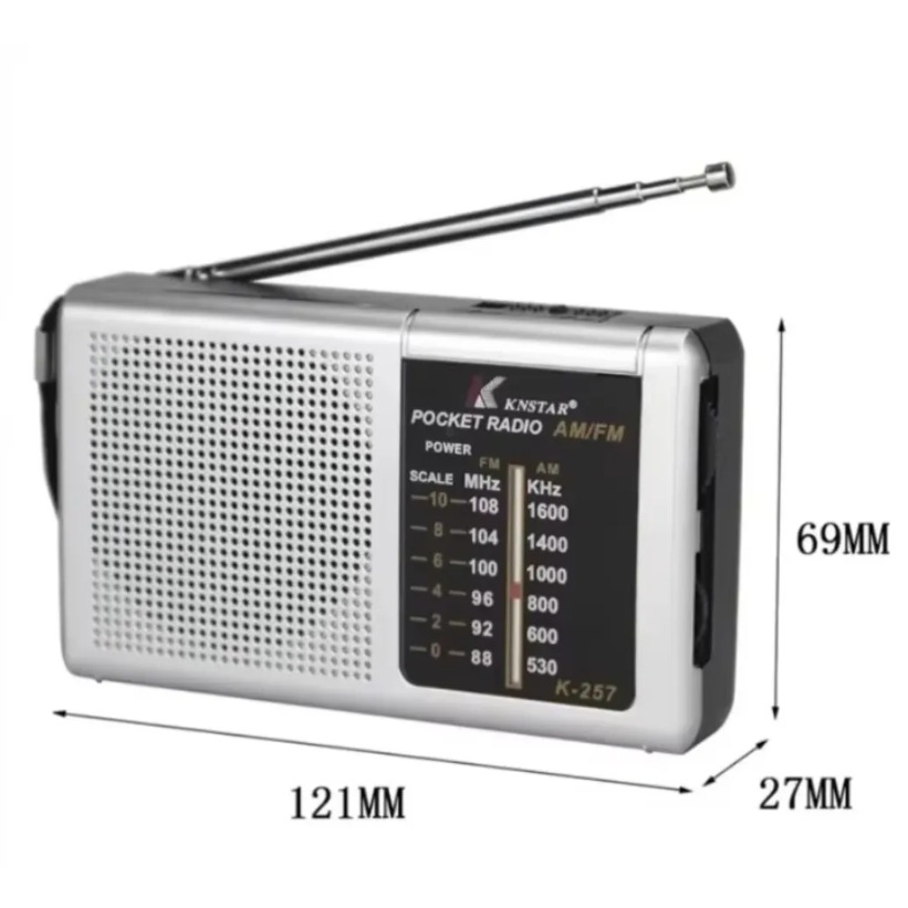 AM FM Portable Mini Two Band Radio Fullwave Band Battery Powered Radio Built-In Speaker Outdoor Emergency Radio for Elders