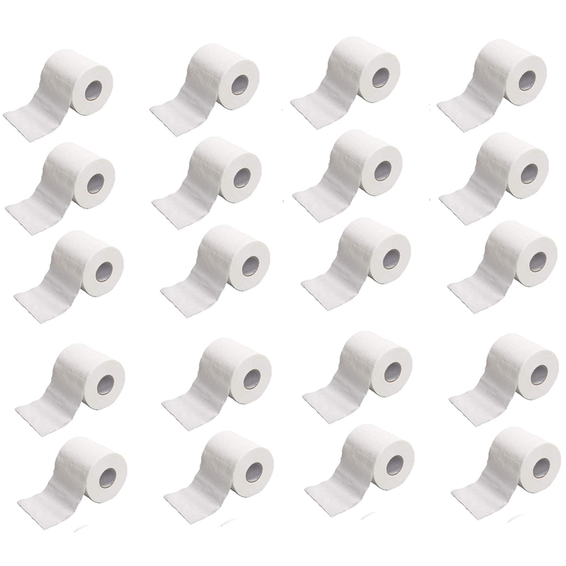 20 Rolls Zachte Witte Wc-papier, Familie Rollen Papier, 4-Lagen Toiletpapier, zachte Bad Tissue Papieren Handdoek