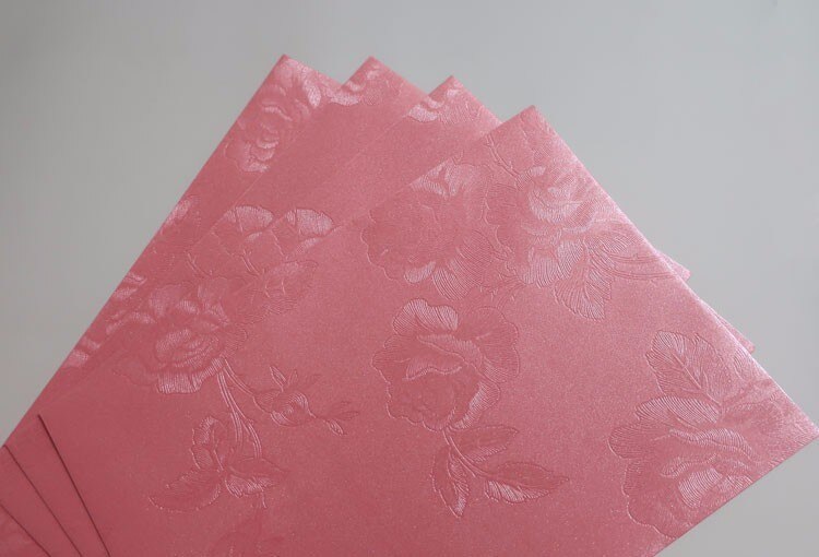 White Floral Embossed Envelope Invitation Envelopes