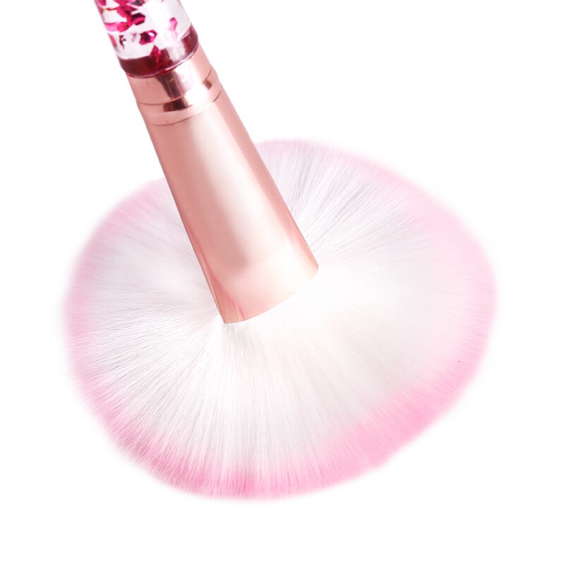 Zzdog enkelt makeup børster blush brush fluffy rouge børste kosmetik med smukt krystal håndtag skønhedsværktøjer