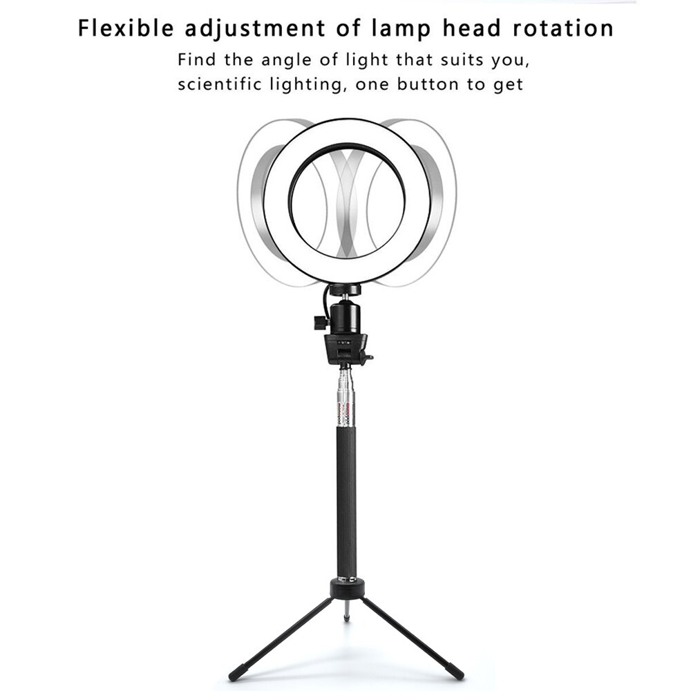 Travor 8 pollici A LED Anello di Luce Dimmerabile 64 LED selfie fotografia luce della lampada anello di diamanti per il Make Up Selfie luce