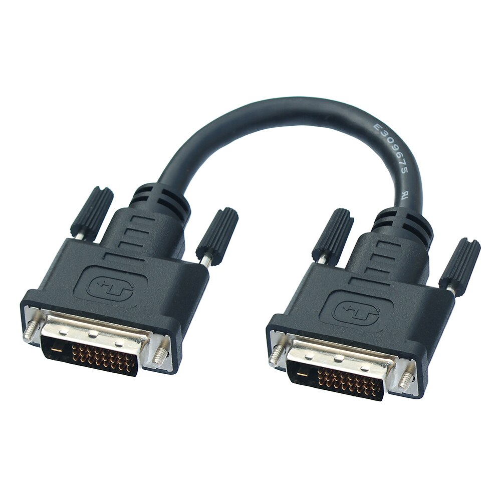 20Cm DVI-D M/M 24 + 1 Korte Video Kabel Snoer Man Voor Pc Monitor