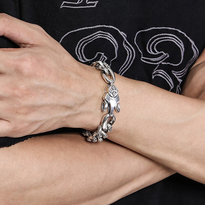Originele Nationale Tij King Kong Stamper Ring Gesp Tank Armband Retro Handwoven Mannen Pure Overdracht Armband Sieraden