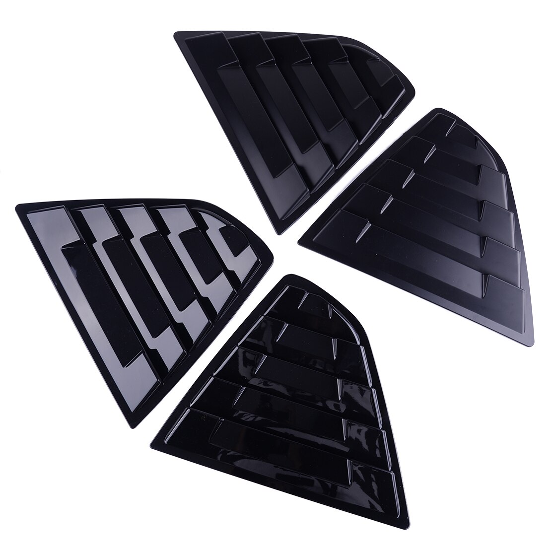 beler Black Car Rear Window Louver Sun Shade Vent Cover Fit for Toyota Camry Sedan