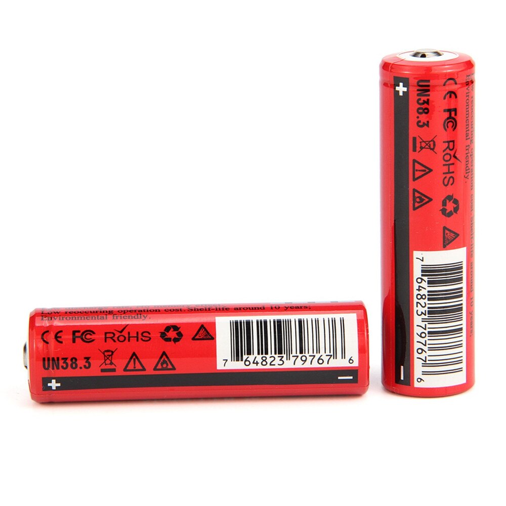 UltraFire 3,7 V 18650 Batterie Echte Kapazität 2600mAh Li-Ion Akku (Mit PCB) für Taschenlampe Scheinwerfer Batterie