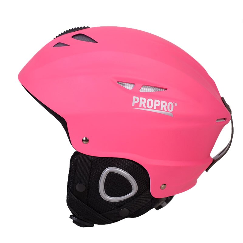 PROPRO Mannen Vrouwen Snowboarden Helm ABS Slagvastheid Winddicht Warm Houden Schaatsen Cap Ademend Sport Skiën Helm: Rose red / L