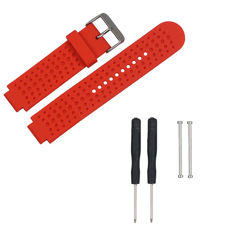 Essidi-Correa de silicona para reloj, repuesto para Garmin Forerunner 220, 230, 235, 630, 620, enfoque S20, S5, S6, bucle de pulsera: Rojo