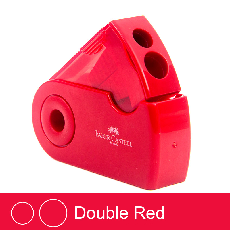 Push Pull Pencil Sharpener Double &amp; Single Hole Multifunctional Student School Office Stationery Mechanical Sharpeners: Double Red