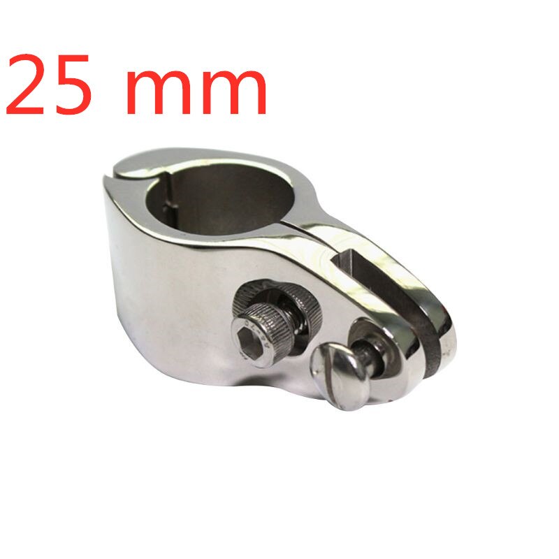 20/22/25/30/32mm 316 acier inoxydable raccord bateau Bimini haut articulé avec 2 vis mâchoire glisser facile installer matériel marin E7CA: 25mm