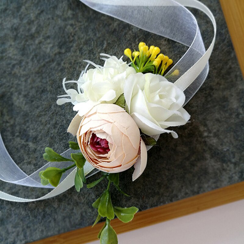 Artificial Bridesmaid Wrist Brooch Bridesmaid Bracelet Handkerchief Wrist Brooch Wedding Handkerchief Bridegroom Brooch Best Man