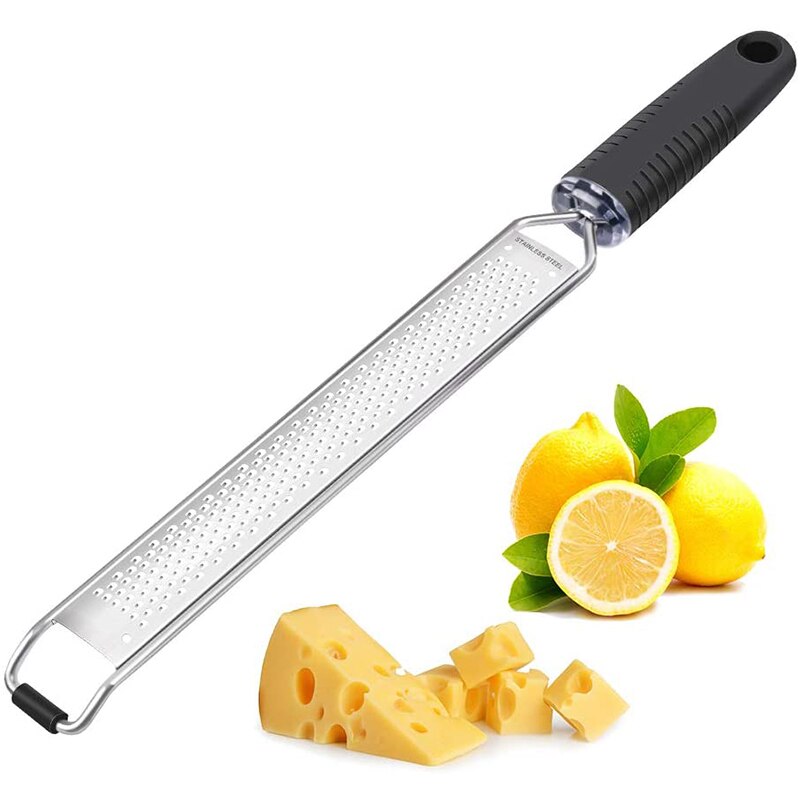Edelstahl Mühle Käse Reibe Knoblauch Butter Mühle Reibe Zitrone Zester Zitrusfrüchte Ingwer Lange Griff Gemüse Manuelle Schneidemaschine