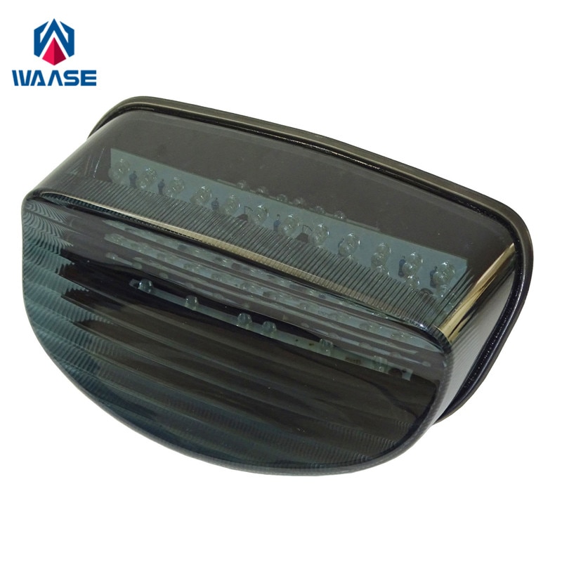 Waase motorcykel för suzuki  gs500 2001-2002 / gs500f 2004 krom bakljus bak broms blinkers integrerat led ljus
