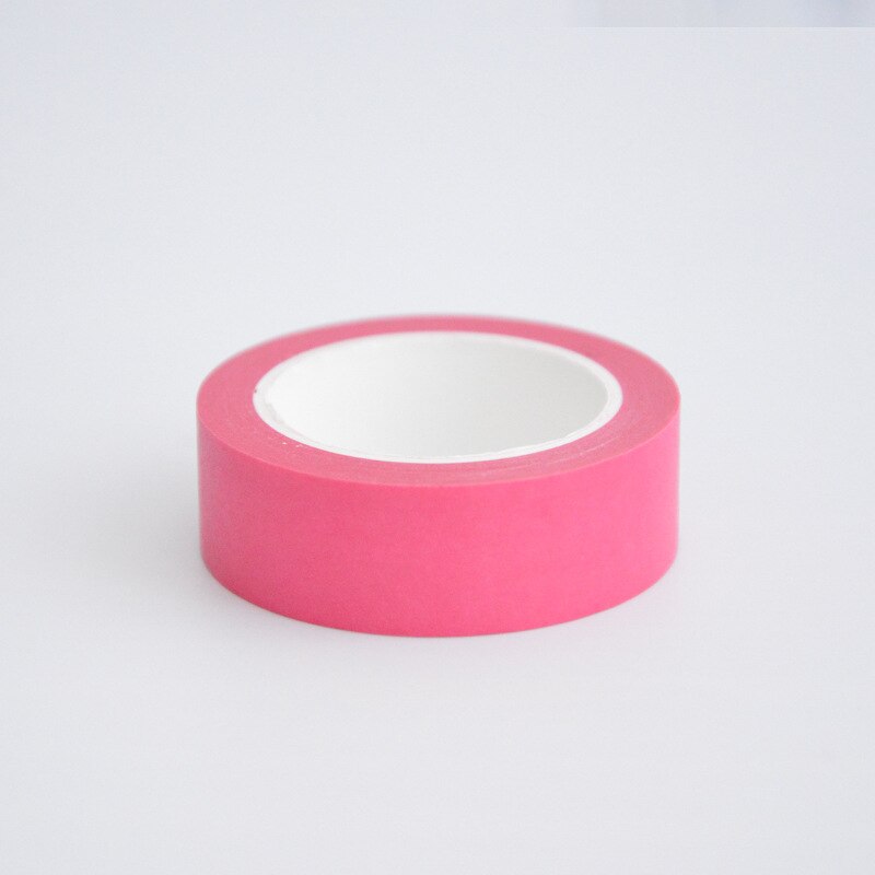 Cute Bright Colorful Plain Red Pink Green Washi Tape Paper DIY Decor Scrapbooking Planner Adhesive Masking Tape Stationery: Burgundy