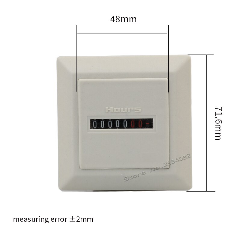 220v Stunde Meter Nicht Rücksetzbaren platz versiegelt stunden Timer Meter Messgerät zähler HM-1 Neue: Weiß