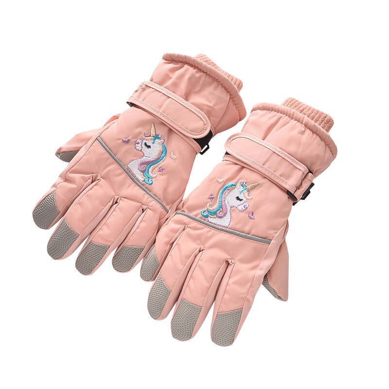 Vliegtuig Print Winter Jongens Meisjes Handschoenen Waterdicht Antislip Dikke Warme Kids Wanten Skiën Sneeuw Sport Kinderen Handschoenen
