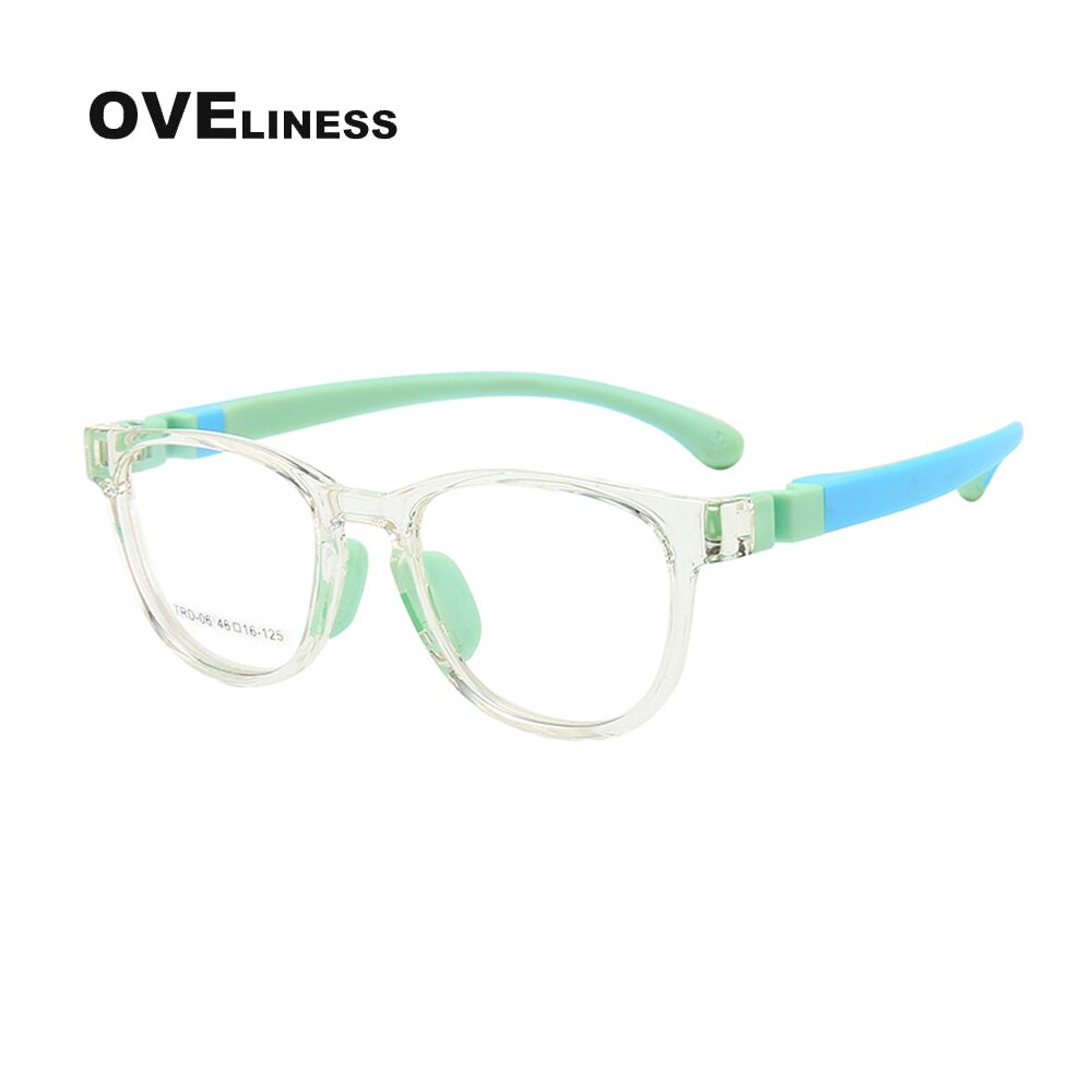 Optical Children eye Glasses Frame boy girl TR90 Myopia Prescription Glasses Protective Kids Glasses eyewear Eyeglasses frames: Blue