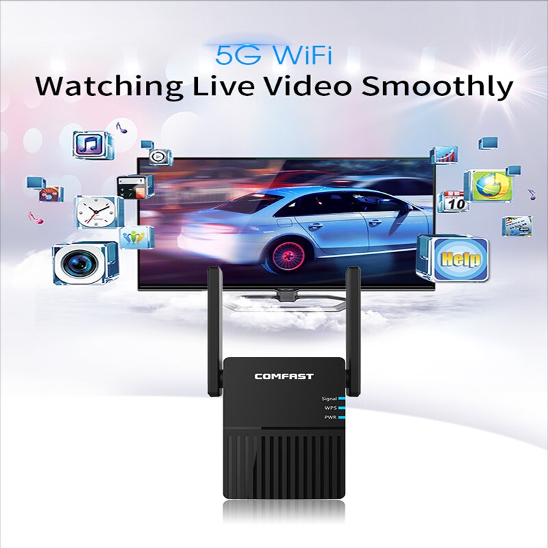 Wifi Repeater Wifi Extender 2.4G 5G Wifi Draadloze Versterker Router Wifi 5 Ghz Lange Afstand Signaal Repeater wi-fi 1200Mpbs