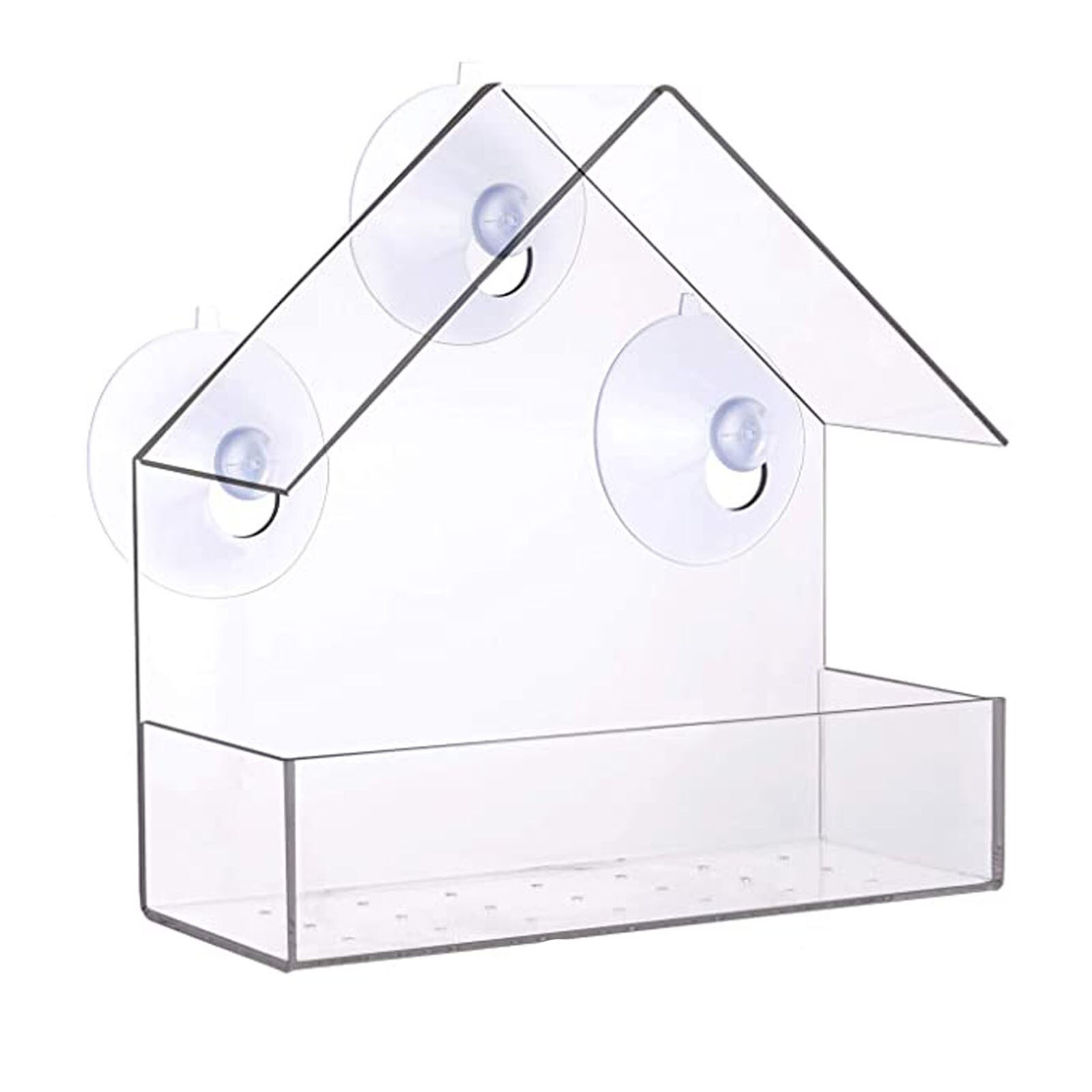 Window Bird Feeder Clear Hanging Bird Feeder Window Hanging Birdhouse With Suction Cup Includes Outdoor Garden Feeding #BL3