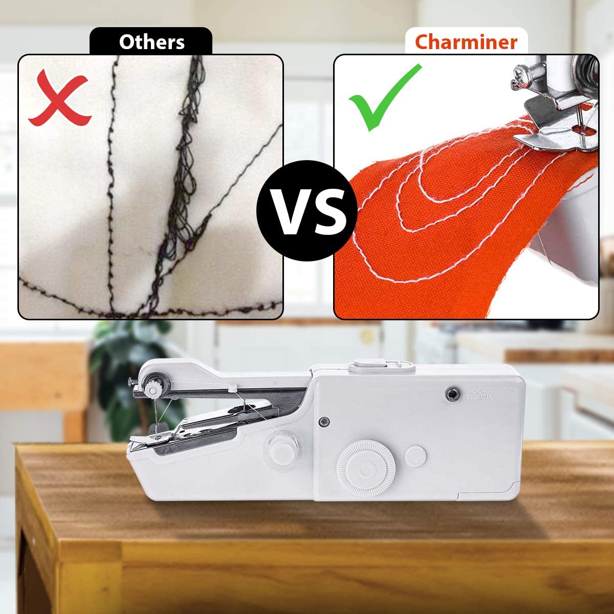 Mini Handleiding Naaimachine Huishoudelijke Handheld Naaimachine Elektrische Naaien Naald Set Diy Kleding Naaien