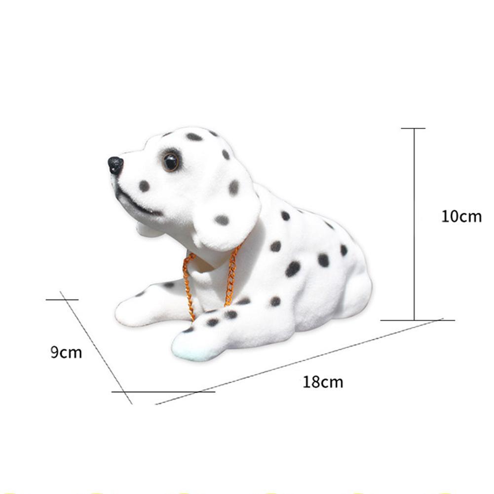 Dukke nikkende hund ryster på hovedet harpiks simulation bil hundelegetøj instrumentbræt dekoration bil ornament sød bil tilbehør