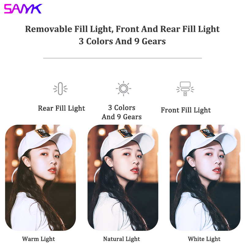 SANYK-estabilizador de cardán antivibración para teléfono, palo de Selfie inalámbrico con Bluetooth, Q09, Mini trípode de cardán de mano para teléfonos inteligentes