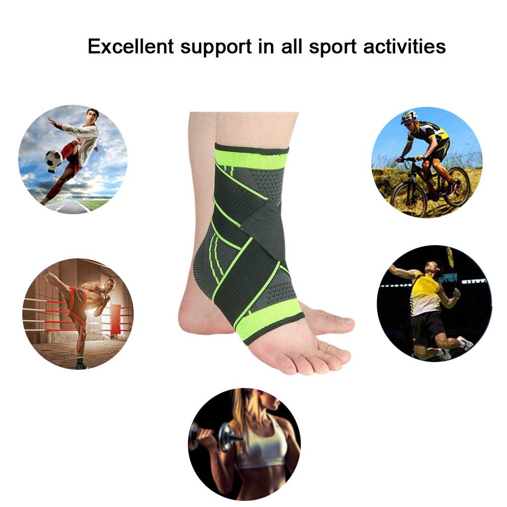 1pc 3d ankelstøtte basketball volleyball sport treningsstudio badminton ankel selebeskytter med stroppbelte elastisk