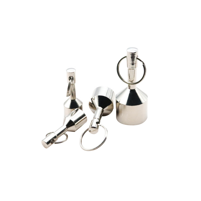 Neodymium magneet sleutelhanger magnetische gewicht hanger sterke magnetische sluitingen met roestvrijstalen magneetring voor kettingen sleutelhanger