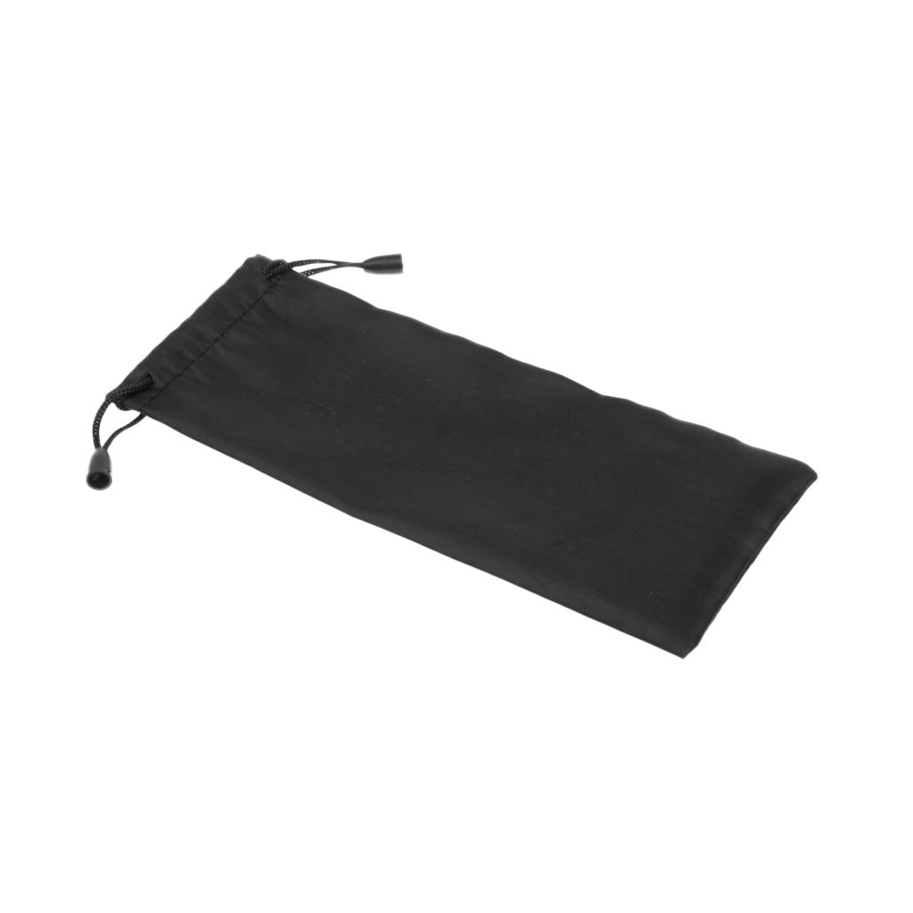 Outdoor camping awning tent pegs storage bag with drawstring - black