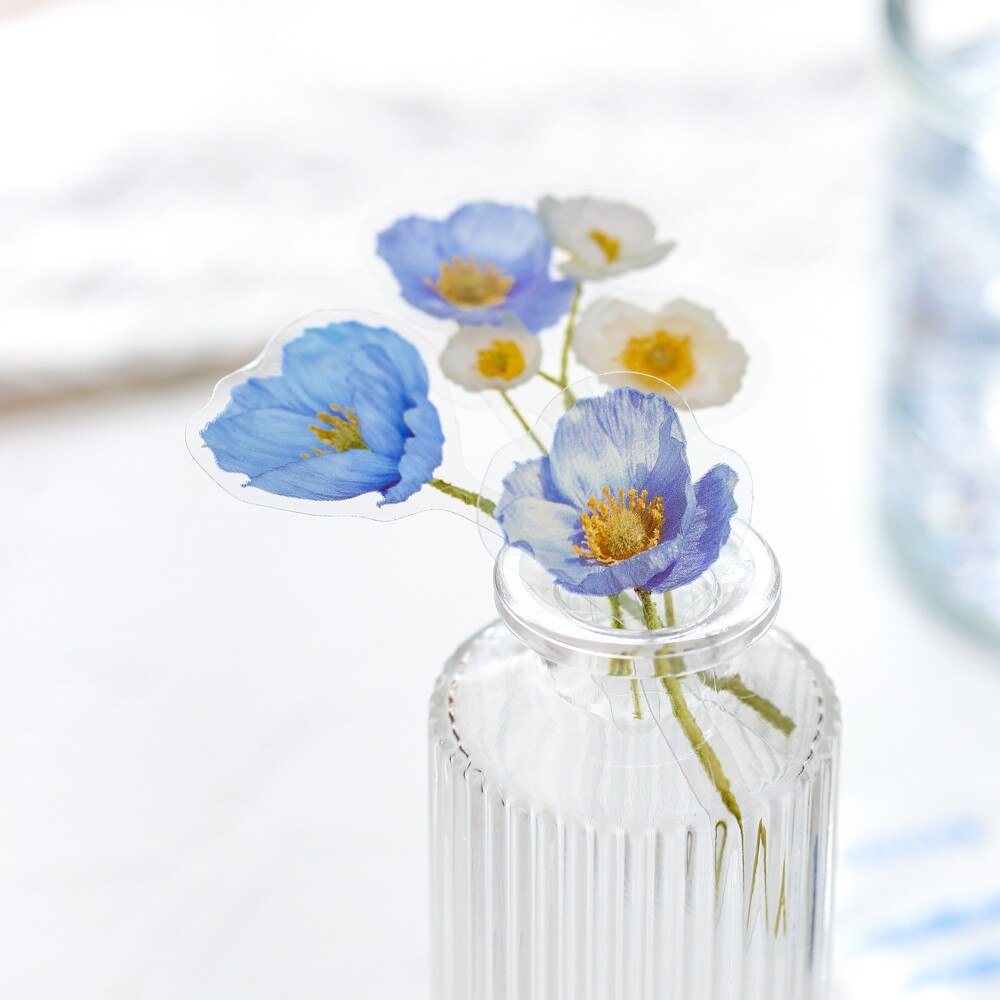 30 Pcs Pvc Sticker Set Flower Theme Stickers Various Special Shaped Stickers For Diy Craft Planners Laptop Phone Calendars