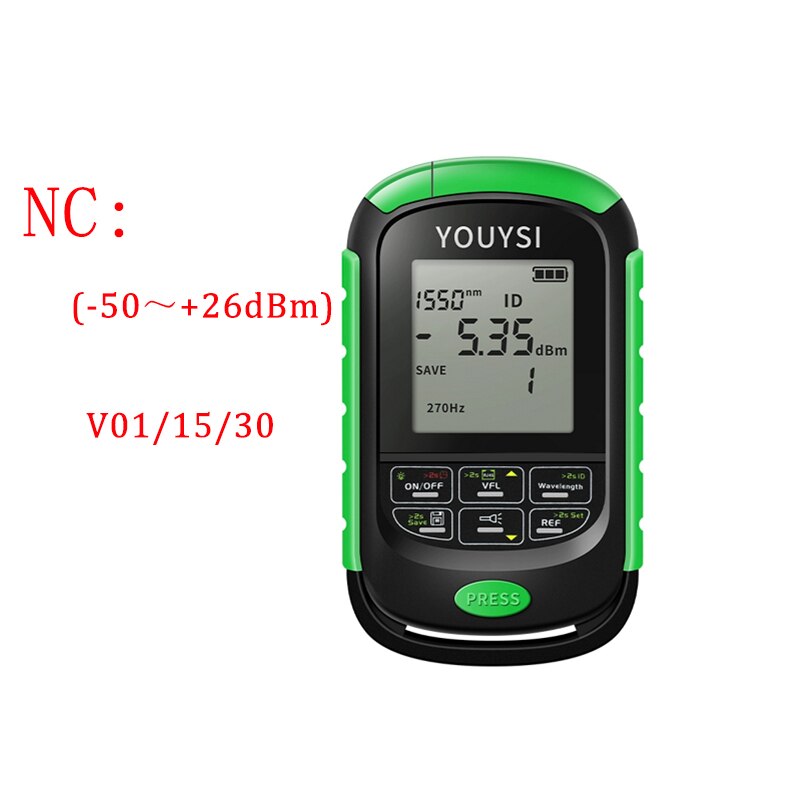 4in1 Optical Power Meter Visual Fault Locator Network Cable Test OPM Optical Fiber Tester 5km 15km 30km 30MW VFL LED: NC-15mw 15KM